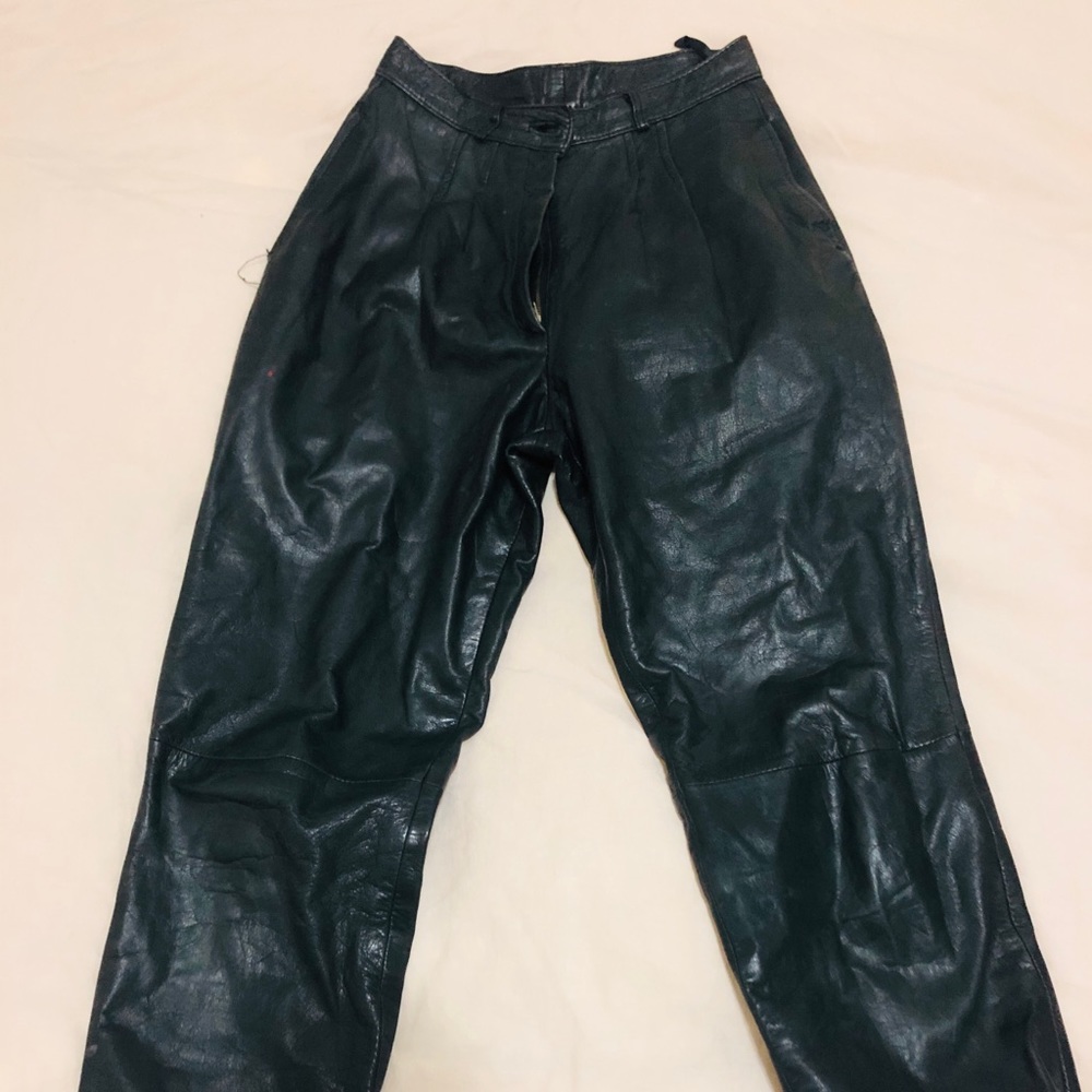 Vintage high waisted leather pants